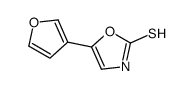5-(furan-3-yl)-3H-1,3-oxazole-2-thione结构式