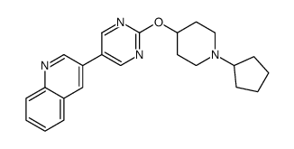 3-[2-(1-cyclopentylpiperidin-4-yl)oxypyrimidin-5-yl]quinoline Structure
