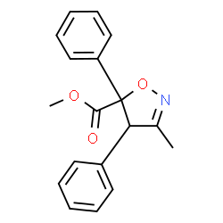 5-Isoxazolecarboxylic acid,4,5-dihydro-3-methyl-4,5-diphenyl-,methyl ester structure