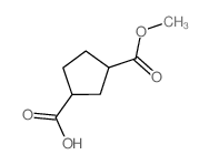 3-methoxycarbonylcyclopentane-1-carboxylic Acid Structure