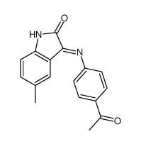 3-(4-acetylanilino)-5-methylindol-2-one结构式