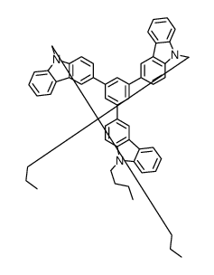 3-[3,5-bis(9-butylcarbazol-3-yl)phenyl]-9-butylcarbazole结构式