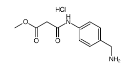 N-(4-Aminomethyl-phenyl)-malonamic acid methyl ester hydrochloride Structure