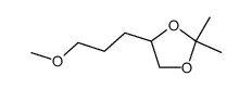 4-(3-methoxy-propyl)-2,2-dimethyl-[1,3]dioxolane结构式