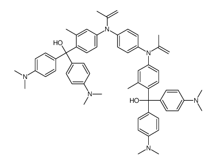 [4-[4-[4-[bis[4-(dimethylamino)phenyl]-hydroxymethyl]-3-methyl-N-prop-1-en-2-ylanilino]-N-prop-1-en-2-ylanilino]-2-methylphenyl]-bis[4-(dimethylamino)phenyl]methanol Structure