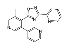 5-(3-methyl-5-pyridin-3-ylpyridin-4-yl)-3-pyridin-2-yl-1,2,4-oxadiazole结构式