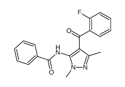 N-(4-(2-Fluorobenzoyl)-1,3-dimethyl-1H-pyrazol-5-yl)benzamide结构式