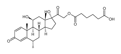 6α-methylprednisolone 21-hemiadipate结构式