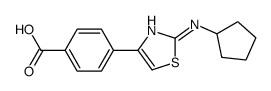 4-[2-(cyclopentylamino)-1,3-thiazol-4-yl]benzoic acid结构式