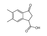 5,6-dimethyl-3-oxo-indan-1-carboxylic acid结构式