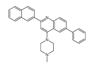 4-(4-methylpiperazin-1-yl)-2-naphthalen-2-yl-6-phenylquinoline结构式