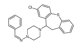 1-Piperazinamine, 4-(8-chloro-10,11-dihydrodibenzo(b,f)thiepin-10-yl)- N-(phenylmethylene)-结构式