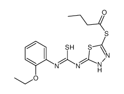 S-[5-[(2-ethoxyphenyl)carbamothioylamino]-1,3,4-thiadiazol-2-yl] butanethioate Structure