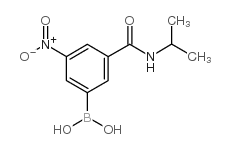 3-异丙基氨甲酰基-5-硝基苯硼酸结构式