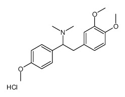 2-(3,4-dimethoxyphenyl)-1-(4-methoxyphenyl)-N,N-dimethylethanamine,hydrochloride Structure