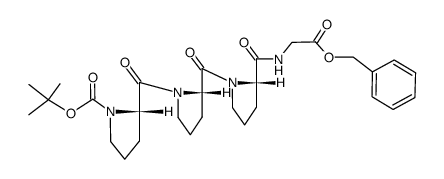 Boc-(Pro)3-Gly-OBzl Structure