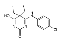 6-(4-chloroanilino)-5,5-diethylpyrimidine-2,4-dione结构式
