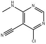 4-氯-6-(甲氨基)嘧啶-5-甲腈结构式