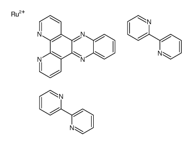 双(2,2'-联吡啶-κN1,κN1')(双吡啶并[3,2-a:2',3'-c]吩嗪-κN4,κN5)钌(2+)结构式