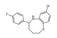 8-chloro-5-(4-fluorophenyl)-3,4,5,6-tetrahydro-2H-1,6-benzothiazocine Structure