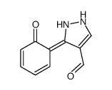 3-(6-oxocyclohexa-2,4-dien-1-ylidene)-1,2-dihydropyrazole-4-carbaldehyde结构式