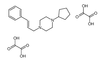 1-cyclopentyl-4-(3-phenylprop-2-enyl)piperazine,oxalic acid Structure