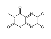 6,7-dichloro-1,3-dimethylpteridine-2,4-dione结构式