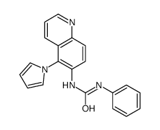 1-phenyl-3-(5-pyrrol-1-ylquinolin-6-yl)urea结构式