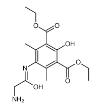 5-aminoacetamido-4,6-dimethyl-2-hydroxyisophthalic acid diethyl ester structure