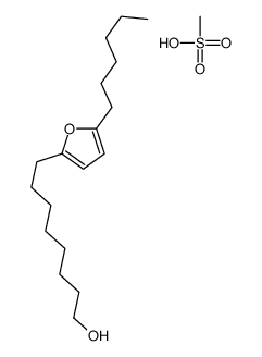 8-(5-hexylfuran-2-yl)octan-1-ol,methanesulfonic acid结构式