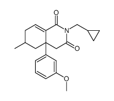 2-Cyclopropylmethyl-4a-(3-methoxy-phenyl)-6-methyl-4a,5,6,7-tetrahydro-4H-isoquinoline-1,3-dione Structure