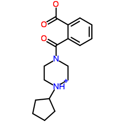 2-[(4-Cyclopentylpiperazin-1-yl)carbonyl]benzoic acid Structure