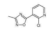 Pyridine, 2-chloro-3-(3-methyl-1,2,4-oxadiazol-5-yl)结构式