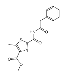 methyl 5-methyl-2-phenylacetamidocarbonylthiazole-4-carboxylate Structure