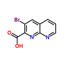 3-Bromo-1,8-naphthyridine-2-carboxylic acid Structure
