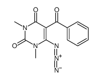 6-azido-5-benzoyl-1,3-dimethylpyrimidine-2,4-dione Structure