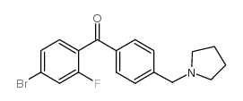 4-BROMO-2-FLUORO-4'-PYRROLIDINOMETHYL BENZOPHENONE结构式