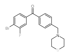 4-BROMO-3-FLUORO-4'-THIOMORPHOLINOMETHYL BENZOPHENONE structure