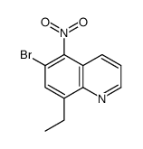 6-bromo-8-ethyl-5-nitroquinoline结构式
