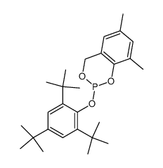 2-[2,4,6-tris(1,1-dimethylethyl)phenoxy]-6,8-di-methyl-4H-1,3,2-benzodioxaphosphorin Structure