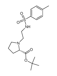 (S)-1-[2-(toluene-4-sulfonylamino)ethyl]pyrrolidine-2-carboxylic acid tert-butyl ester Structure