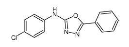 N-(4-chlorophenyl)-5-phenyl-1,3,4-oxadiazol-2-amine结构式