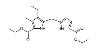 ethyl 5-((5-(ethoxycarbonyl)-1H-pyrrol-2-yl)methyl)-4-ethyl-3-methyl-1H-pyrrole-2-carboxylate结构式