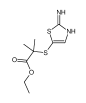 ethyl 2-[(2-amino-1,3-thiazol-5-yl)sulfanyl]-2-methylpropanoate结构式