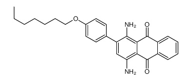 1,4-diamino-2-(4-heptoxyphenyl)anthracene-9,10-dione结构式