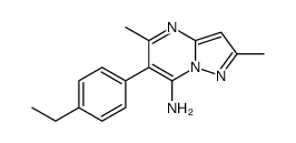 6-(4-ethylphenyl)-2,5-dimethylpyrazolo[1,5-a]pyrimidin-7-amine结构式