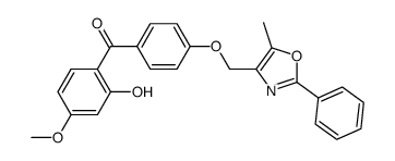 (2-hydroxy-4-methoxyphenyl){4-[(5-methyl-2-phenyl-1,3-oxazol-4-yl)methoxy]phenyl}methanone Structure