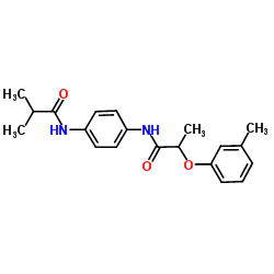 2-Methyl-N-(4-{[2-(3-methylphenoxy)propanoyl]amino}phenyl)propanamide结构式