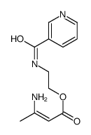 2-(pyridine-3-carbonylamino)ethyl 3-aminobut-2-enoate结构式