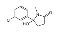 5-(3-chlorophenyl)-5-hydroxy-1-methylpyrrolidin-2-one结构式